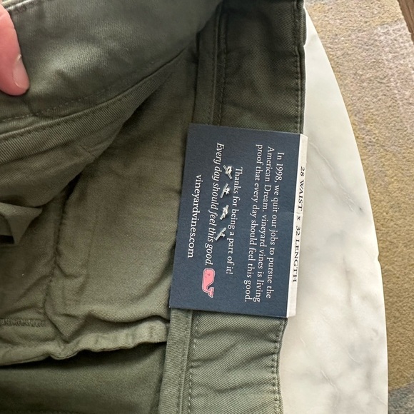 Vineyard Vines Men Slim Fit Pants 28x32 NWT Green - Picture 5 of 8